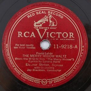 Franz Lehár/Eleanor Steber/Blackton The Merry Widow/Vilia 78 rpm Record 11-9218